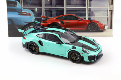 GT Spirit Porsche 911 991.2 GT2 RS w/ Weissach Pkg Mint Green 1:18 Porsche Museum