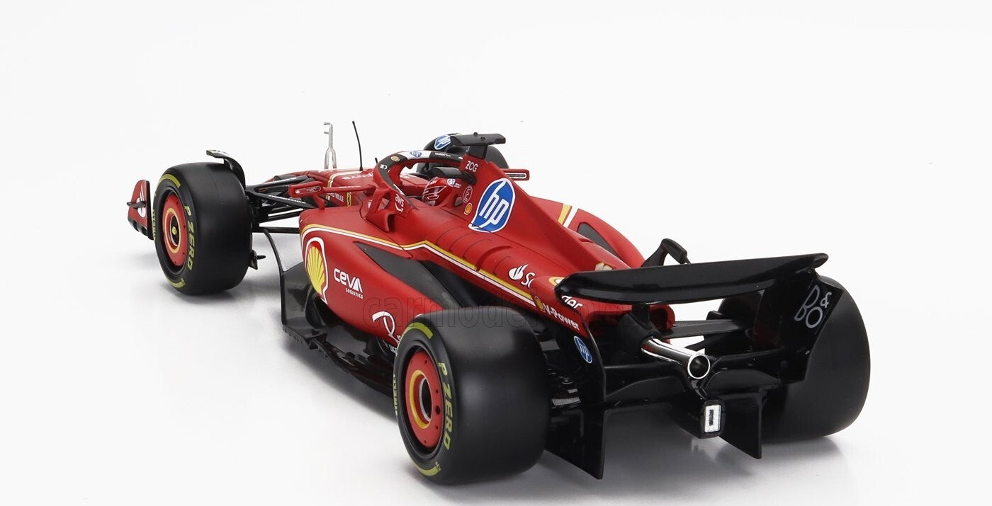 Bburago Ferrari F1 SF-24 Team Scuderia No 16 Winner Italy Monza GP (LeClerc) 2024 Red 1:18