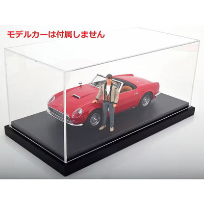 Jewel Case Display Case with Black Leather (synthetic) Base 1:18