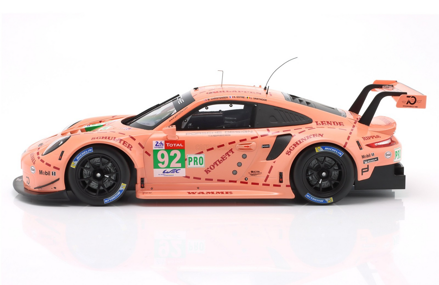 Ixo 2018 Porsche 911 991.2 GT3 RSR #92 WINNER 2018 Le Mans Pink Pig Tribute 1:12