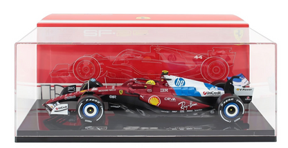 Bburago Ferrari F1 SF-25 Team Scuderia Ferrari HP #44 Miami GP 2025 (Hamilton) Red WITH CASE 1:18