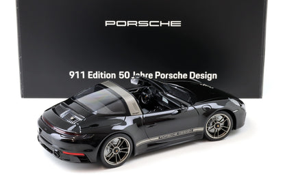 Minichamps 2023 Porsche 911 Targa 4 GTS (992) 50 Years Porsche Design Edition Black 1:18