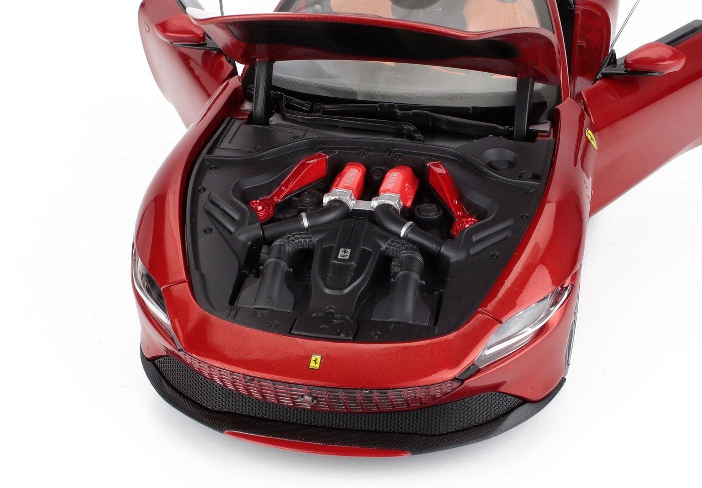 Polistil 2019 Ferrari Roma Rosso Magma (Red Metallic) High Fidelity WITH DISPLAY 1:18