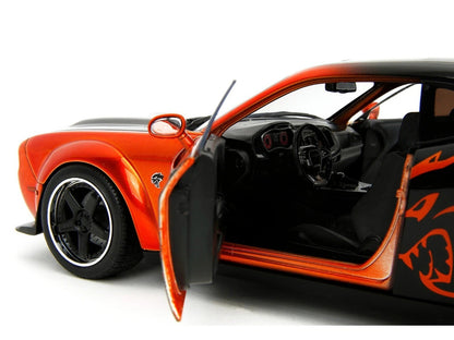 Jada Pink Slips 2015 Dodge Challenger SRT Hellcat Redeye Orange & Black 1:18