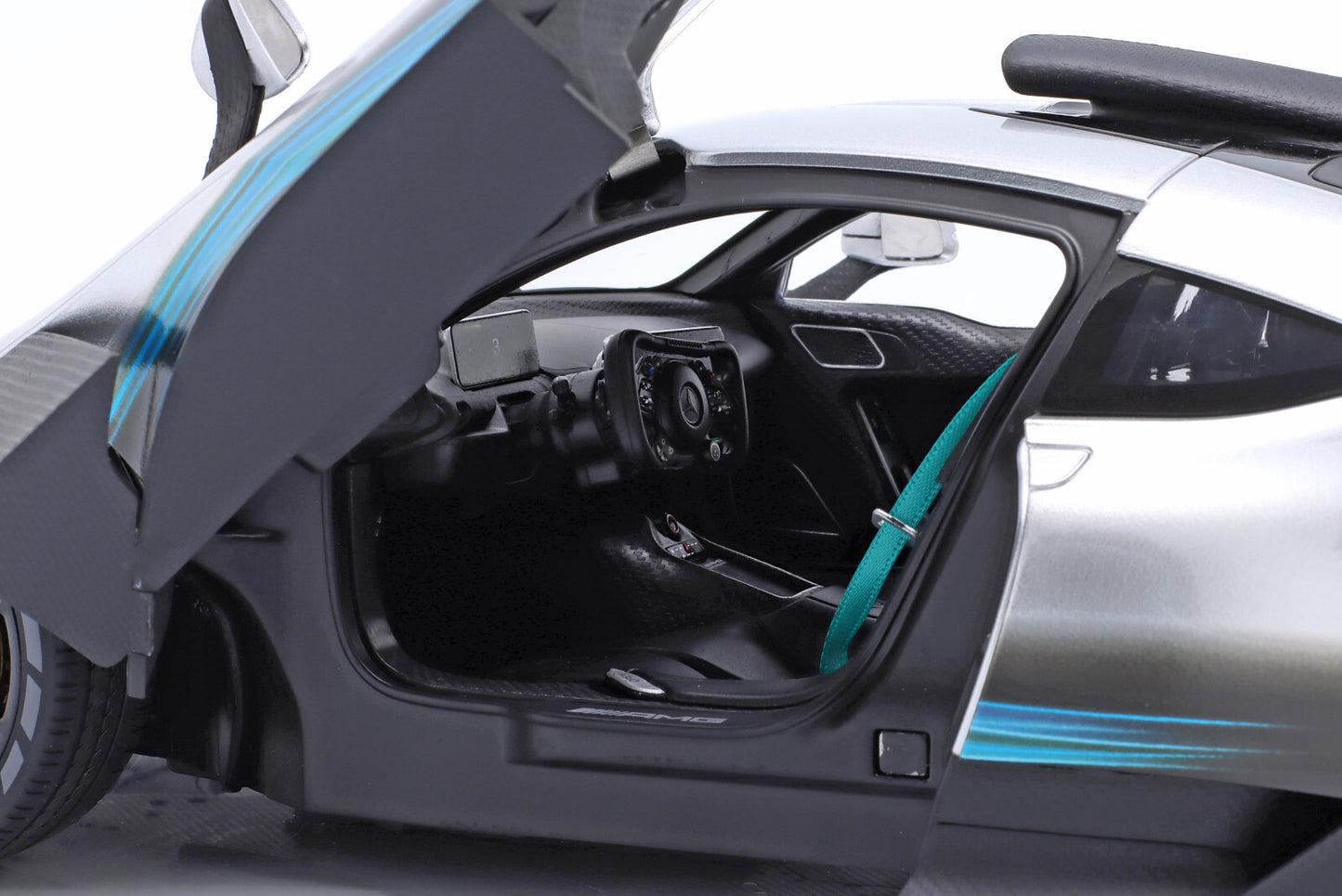 NZG 2023 Mercedes Benz One AMG (C298) Hightech Silver 1:12