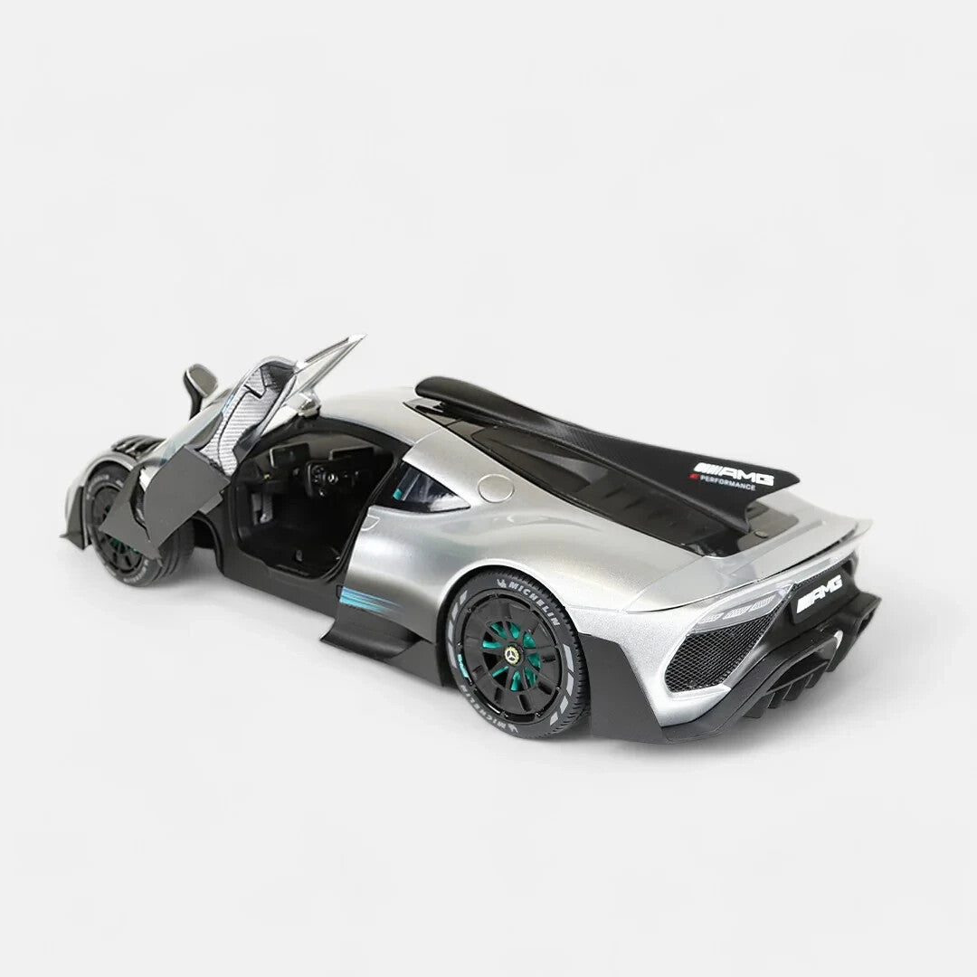 NZG 2023 Mercedes Benz One AMG (C298) Hightech Silver 1:12