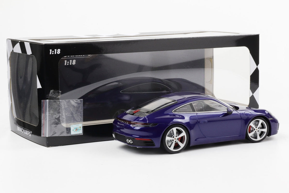 Minichamps 2020 Porsche 911 992 Carrera 4S "Bad Boys for Life" Gentian Blue 1:18