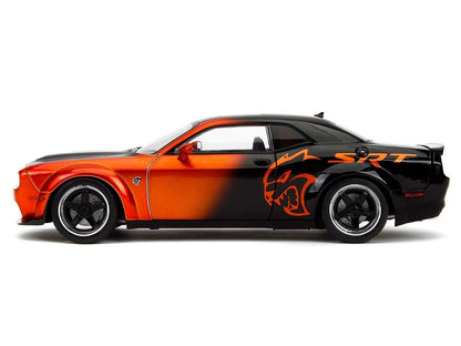 Jada Pink Slips 2015 Dodge Challenger SRT Hellcat Redeye Orange & Black 1:18