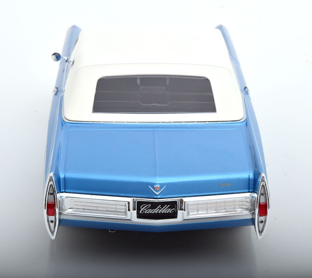 KK Scale 1967 Cadillac DeVille with Softtop Light Blue Metallic 1