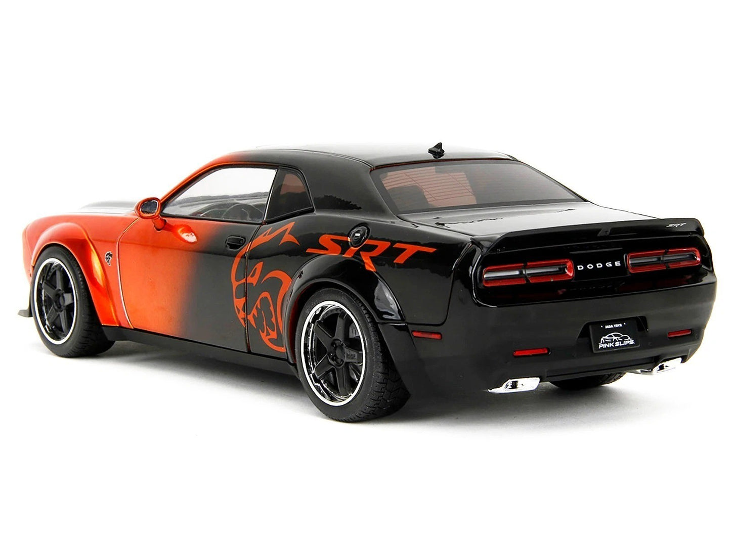 Jada Pink Slips 2015 Dodge Challenger SRT Hellcat Redeye Orange & Black 1:18