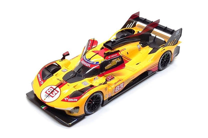 Bburago Ferrari 499P 3.0L Turbo V6 No 83 Team Ferrari AF Corse 4th WEC Qatar 2024 - Yellow 1:18