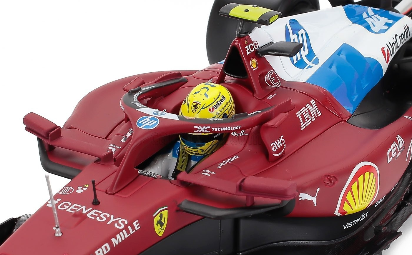 Bburago Ferrari F1 SF-25 Team Scuderia Ferrari HP #44 Miami GP 2025 (Hamilton) Red WITH CASE 1:18