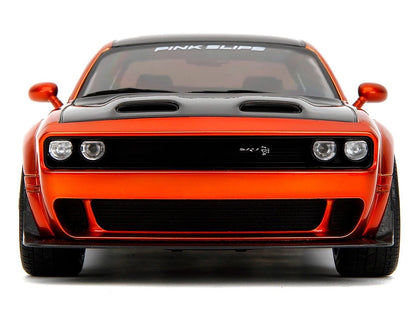 Jada Pink Slips 2015 Dodge Challenger SRT Hellcat Redeye Orange & Black 1:18