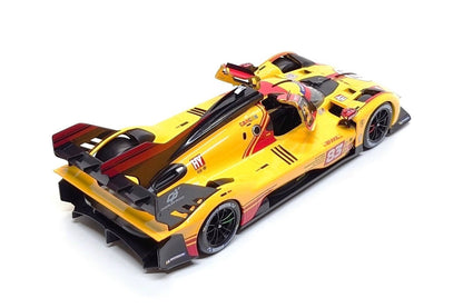 Bburago Ferrari 499P 3.0L Turbo V6 No 83 Team Ferrari AF Corse 4th WEC Qatar 2024 - Yellow 1:18