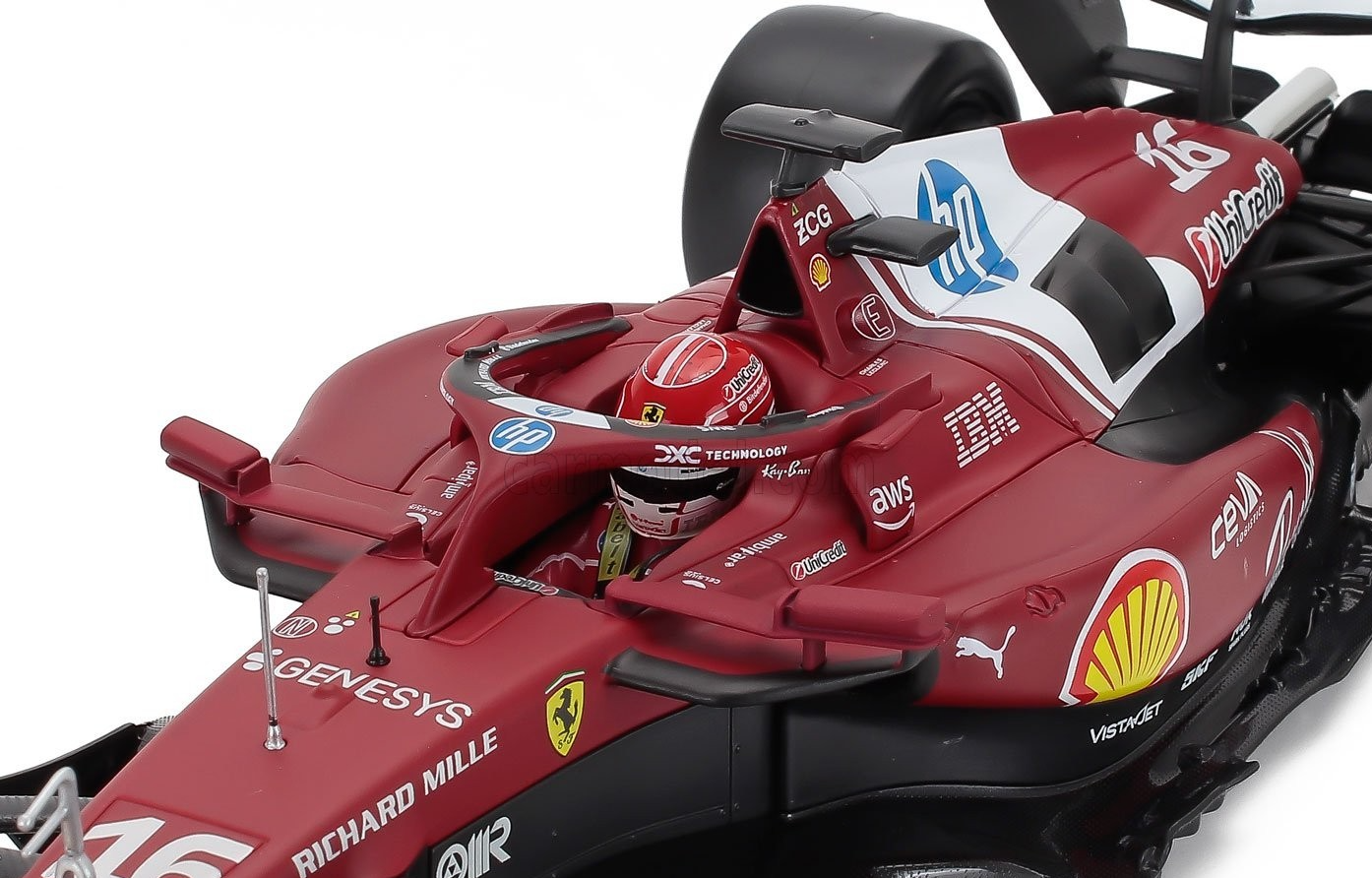 Bburago Ferrari F1 SF-25 Team Scuderia #16 (LeClerc) Season 2025 Red WITH CASE 1:18