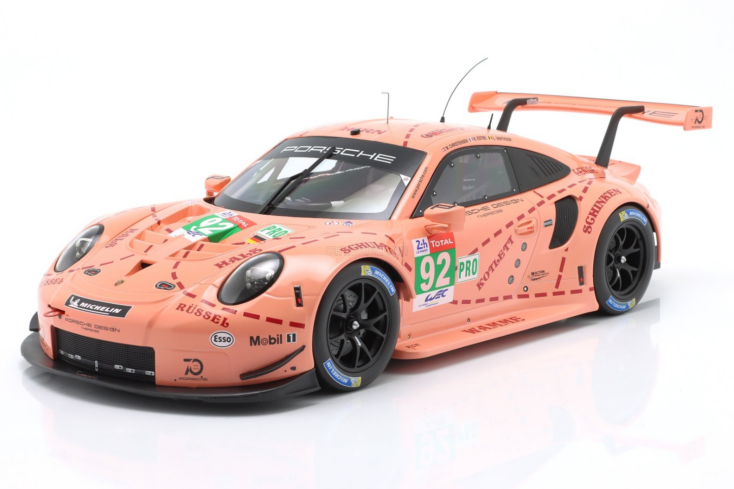 Ixo 2018 Porsche 911 991.2 GT3 RSR #92 WINNER 2018 Le Mans Pink Pig Tribute 1:12