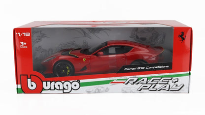 Bburago 2021 Ferrari 812 Competizione Rossa Corsa Red 1:18