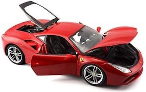 Bburago 2016 Ferrari 488 GTB Rossa Corsa Red 1:18