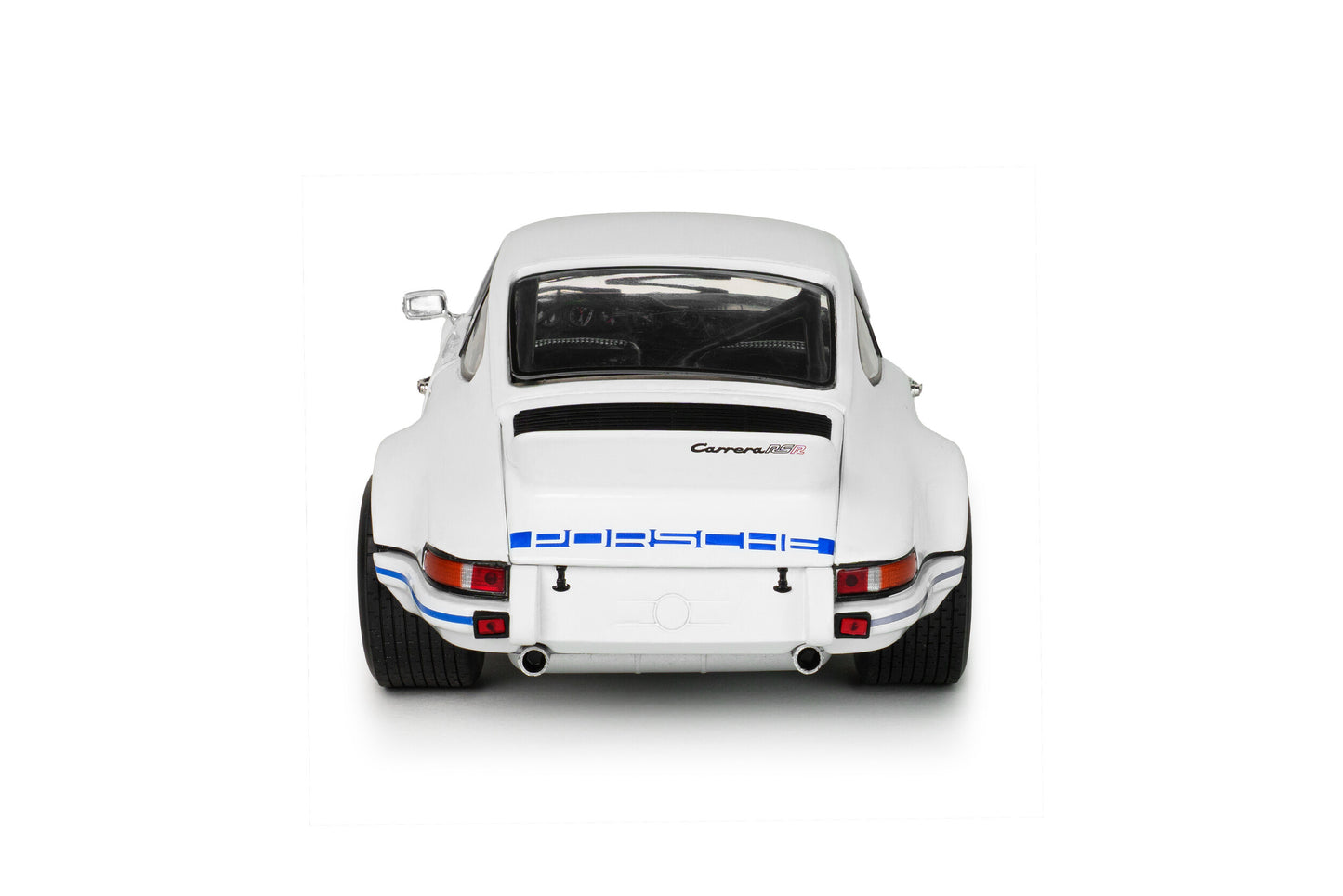 Solido 1973 Porsche 911 Carrera RS 2.7 White w/ Blue Wheels and Deco 1:18