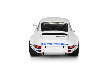 Solido 1973 Porsche 911 Carrera RS 2.7 White w/ Blue Wheels and Deco 1:18