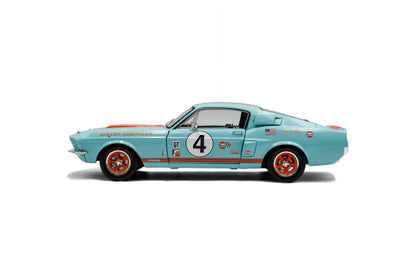 Solido 1967 Ford Shelby Mustang GT500 No 4 Tribute Gulf Livery Blue and Orange 1:18