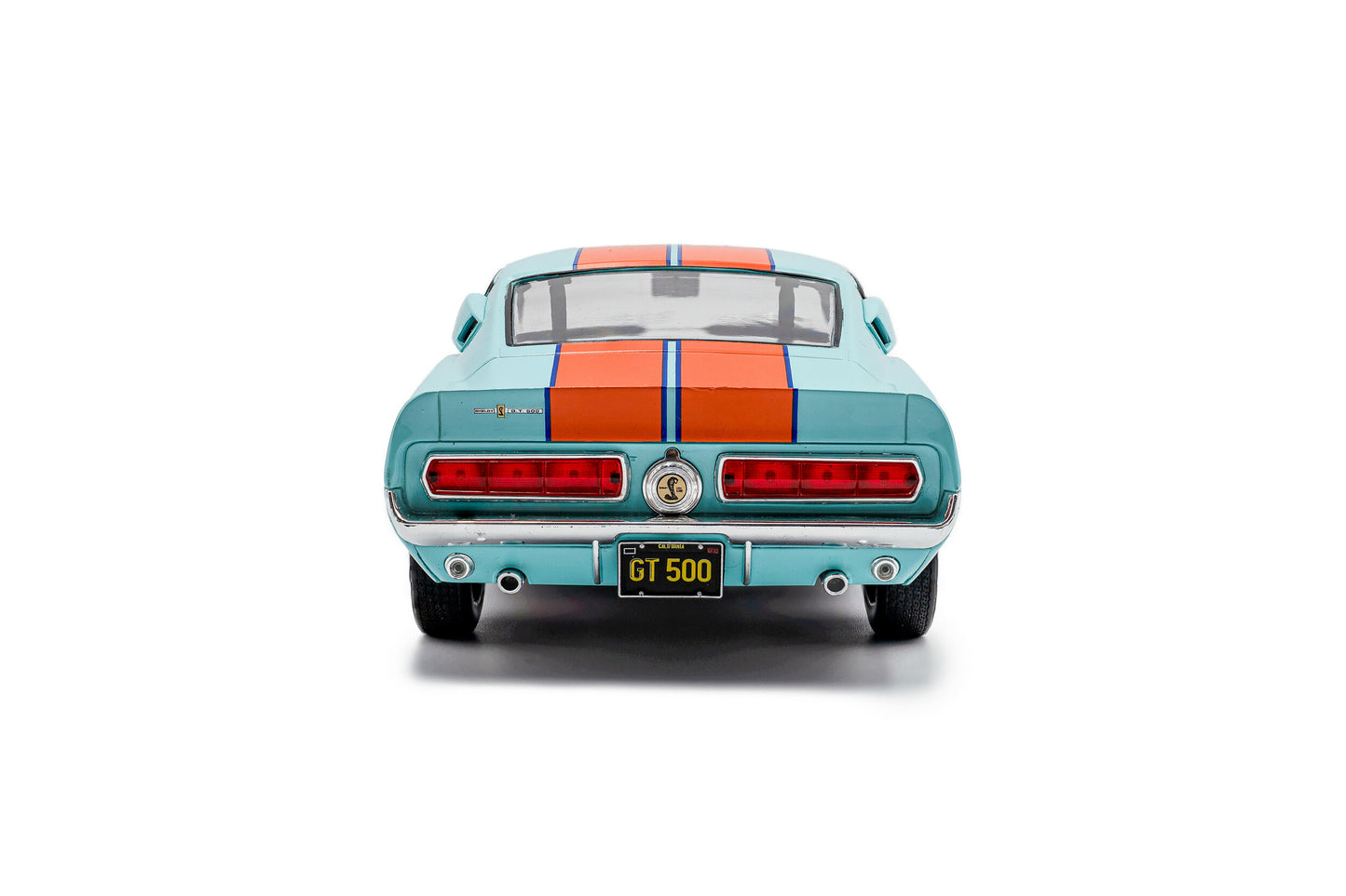 Solido 1967 Ford Shelby Mustang GT500 No 4 Tribute Gulf Livery Blue and Orange 1:18