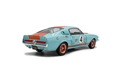Solido 1967 Ford Shelby Mustang GT500 No 4 Tribute Gulf Livery Blue and Orange 1:18