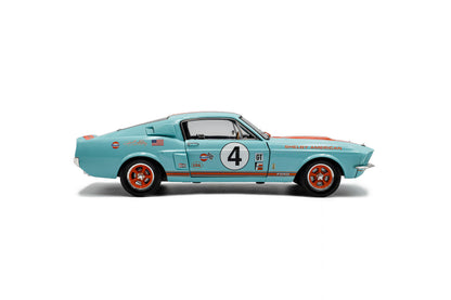 Solido 1967 Ford Shelby Mustang GT500 No 4 Tribute Gulf Livery Blue and Orange 1:18