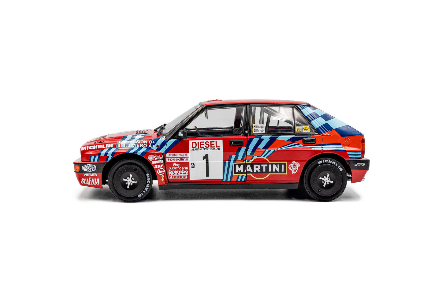 Solido 1989 Lancia Delta HF Integrale #1 San Remo Red 1:18