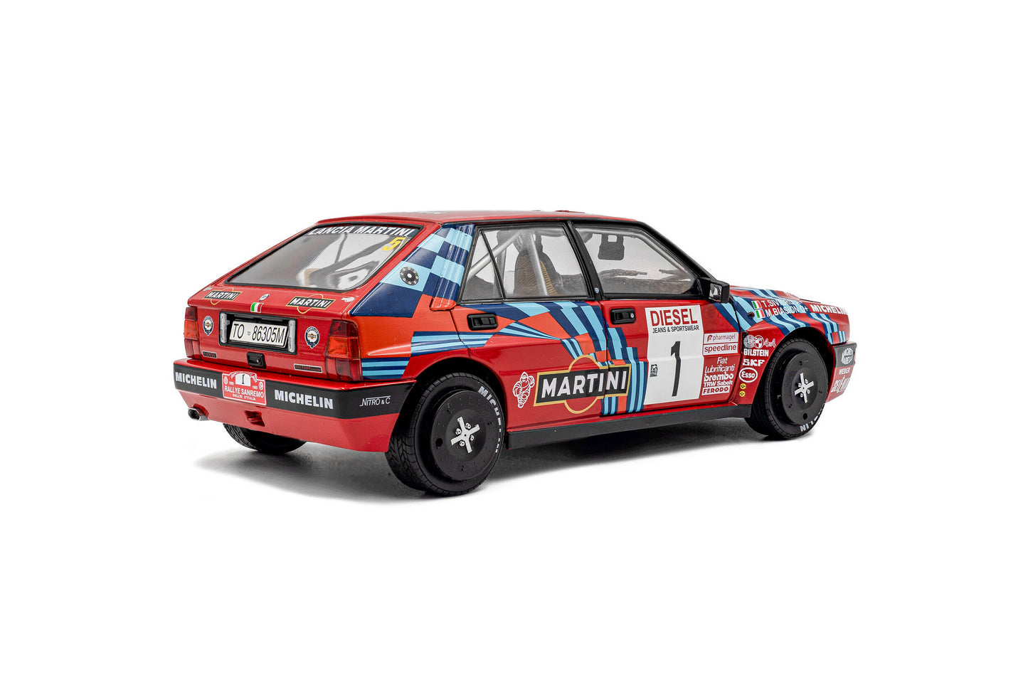 Solido 1989 Lancia Delta HF Integrale #1 San Remo Red 1:18