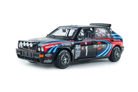 Solido 1990 Lancia Delta HF Integrale Tribute to Biason Rallye Montecarlo Black 1:18