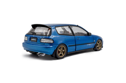 Solido 1991 Honda Civic EG6 SiR II Solido Works Cobalt Blue Pearl w/ Carbon Fiber Hood 1:18