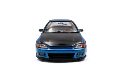 Solido 1991 Honda Civic EG6 SiR II Solido Works Cobalt Blue Pearl w/ Carbon Fiber Hood 1:18