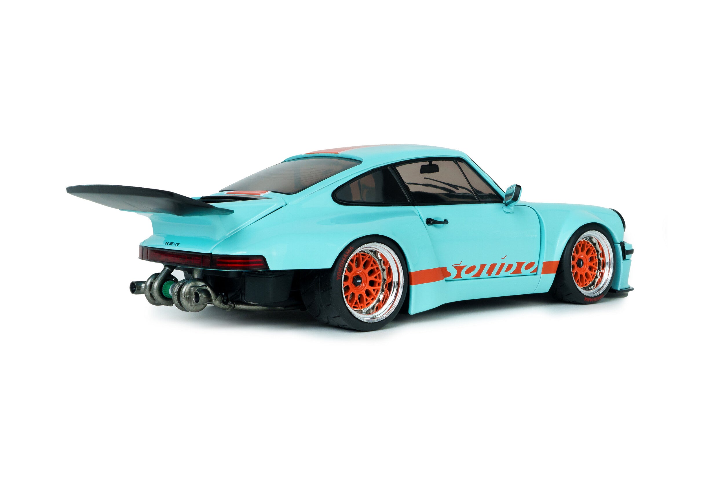 ワンオフカスタム 1/18 Solido ポルシェ 911 KS-R Solido 2026 Porsche 911 KS-R Blue & Orange Khyzyl Saleem 1:18