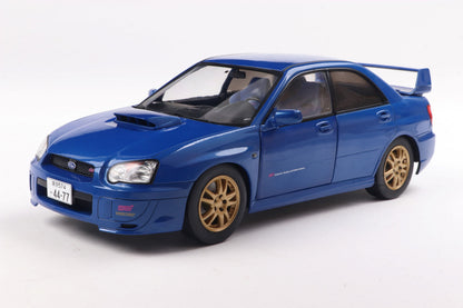 Solido 2003 Subaru WRX STi (GDB) Sonic Blue w/ Gold Wheels 1:18