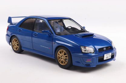 Solido 2003 Subaru WRX STi (GDB) Sonic Blue w/ Gold Wheels 1:18