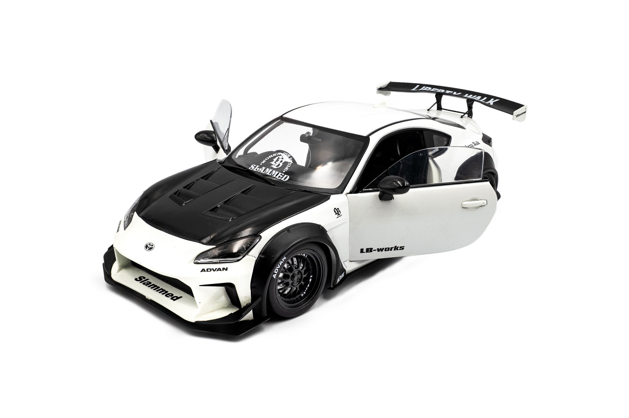 と*ん様 SOLIDOLiberty Walk トヨタ86 ミニカー1/18 1/18 Solido 2024 Toyota GR86 Liberty Walk (Black & Gold) Diecast