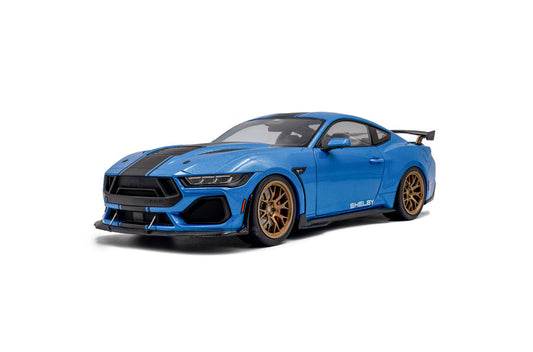 Solido 2025 Ford Shelby Mustang Super Snake Grabber Blue w/ Black Stripes 1:18