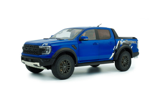 Solido 2024 Ford Ranger Raptor Crew Cab Pickup Truck Blue Lightning