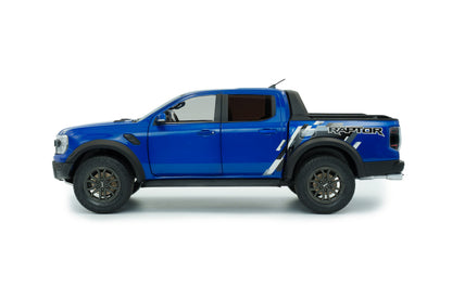 Solido 2024 Ford Ranger Raptor Crew Cab Pickup Truck Blue Lightning 1:18