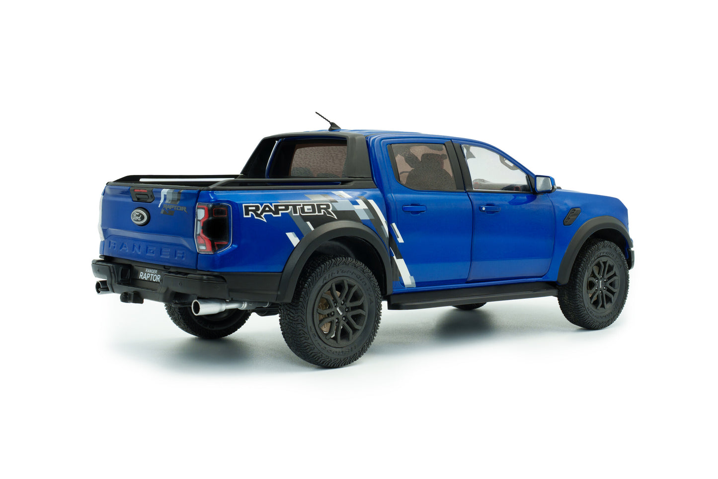 Solido 2024 Ford Ranger Raptor Crew Cab Pickup Truck Blue Lightning 1:18