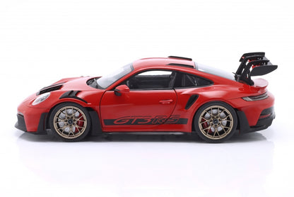 Solido 2024 Porsche 911 992 GT3 RS Guards Red w/ Gold Wheels 1:18