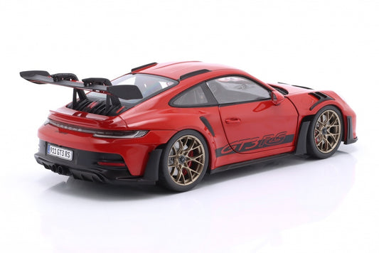 Solido 2024 Porsche 911 992 GT3 RS Guards Red w/ Gold Wheels 1:18