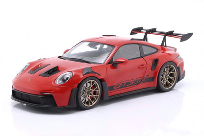 Solido 2024 Porsche 911 992 GT3 RS Guards Red w/ Gold Wheels 1:18