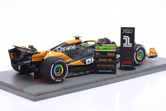 Spark-Model Mclaren F1 Team MCL38 Orange L. Norris Miami GP 2024 1:18