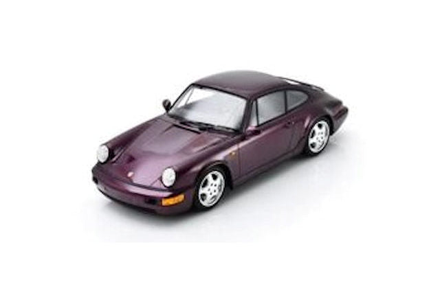 Spark Model 1992 Porsche 911 964 RS Street Amethyst Metallic Purple 1:18 WITH DISPLAY