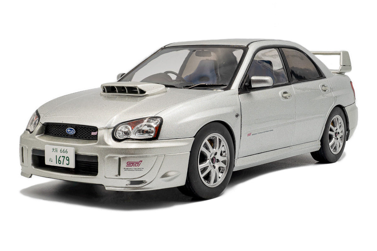Solido 2003 Subaru WRX STi (GDB) Silver 1:18
