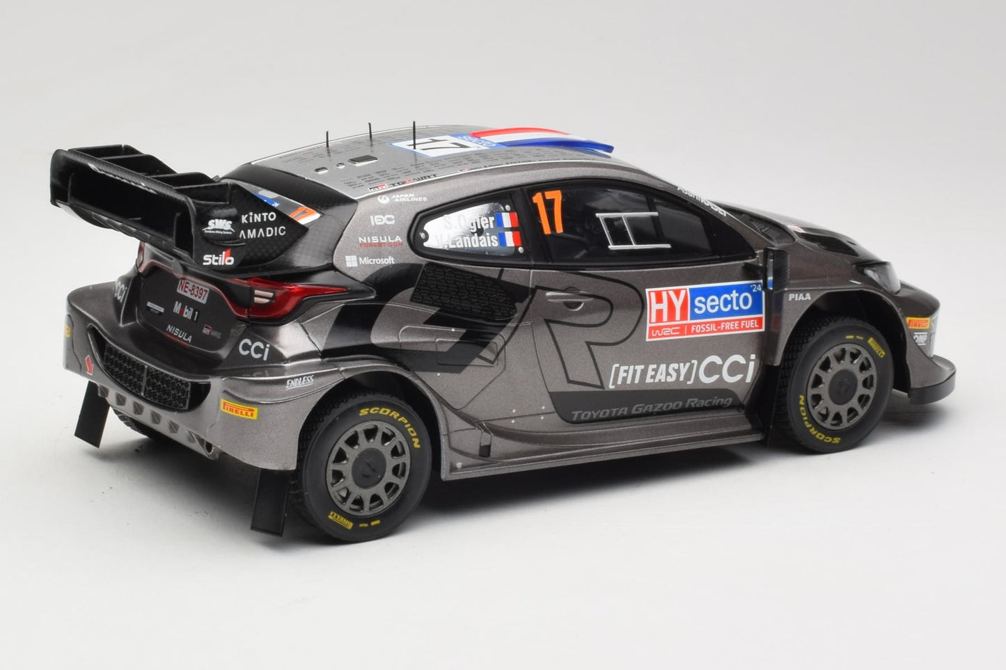 Ixo 2024 Toyota Yaris GR Hybrid Rally1 2024 Rally Finland #17 Grey 1:18