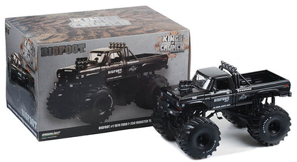Greenlight 1974 Ford F-250 Monster Truck "Bigfoot" Black Bandit Edition 1:18