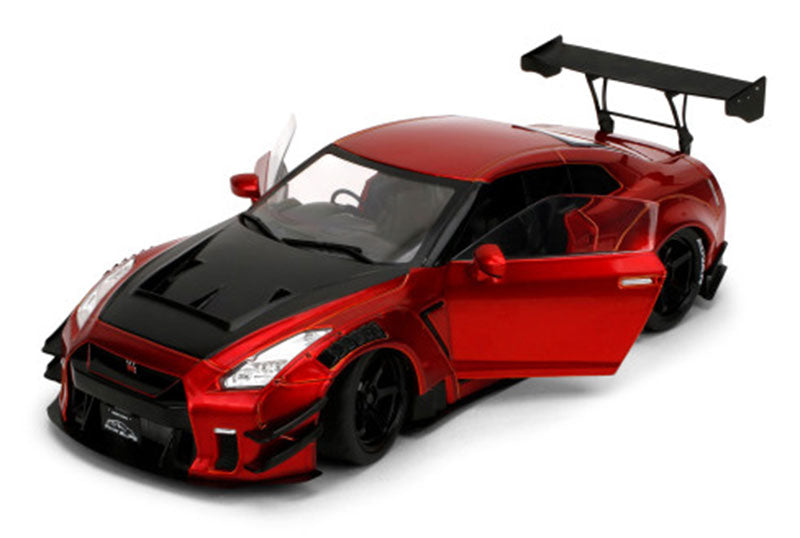 Jada Pink Slips Nissan Skyline GT-R R35 Liberty Walk Red Metallic 1:18